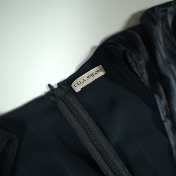 Ulla Johnson Odette Smocked Silk Midnight Dress - Picture 11 of 11